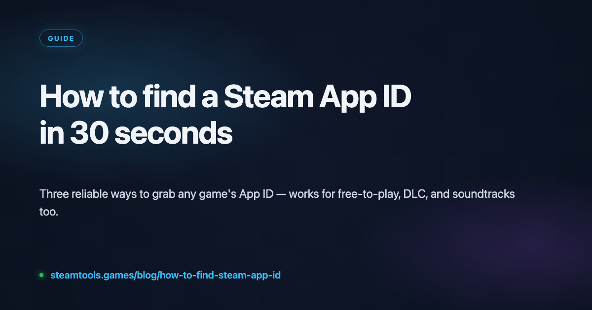 How to find a Steam App ID in 30 seconds