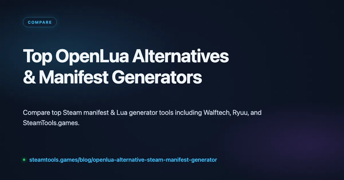 Top OpenLua Alternatives & Steam Manifest Generators in 2026